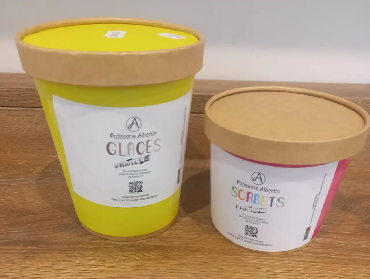 Pot glace demi litre ou litre Large